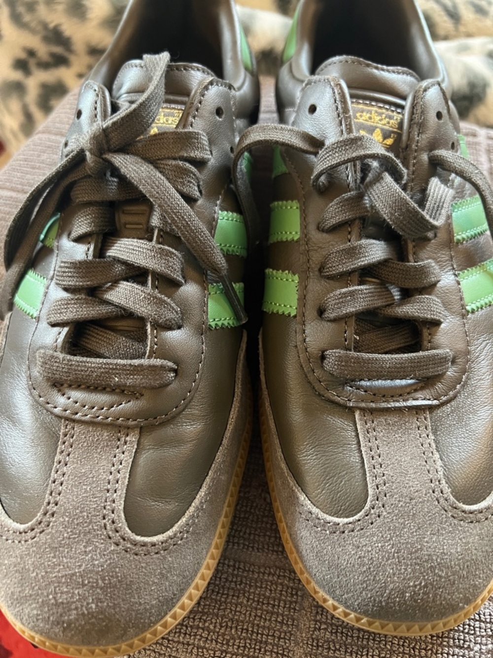Adidas OG Samba Shadow Olive Preloved Green Womens 9 Like New